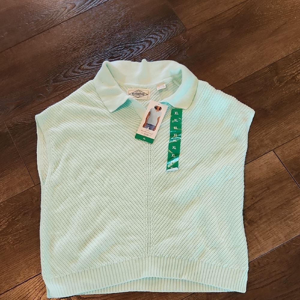 Weatherproof Light Green Sweater vest XL NEW
